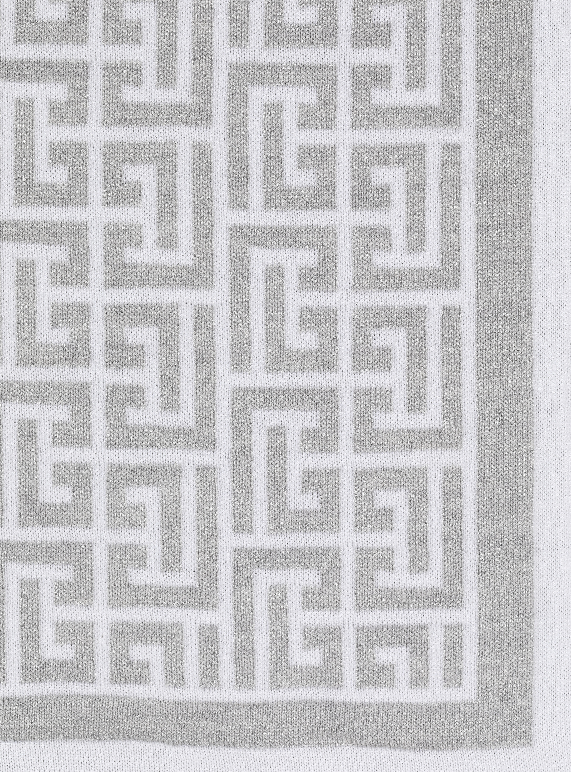 Wool scarf with Balmain monogram - 3