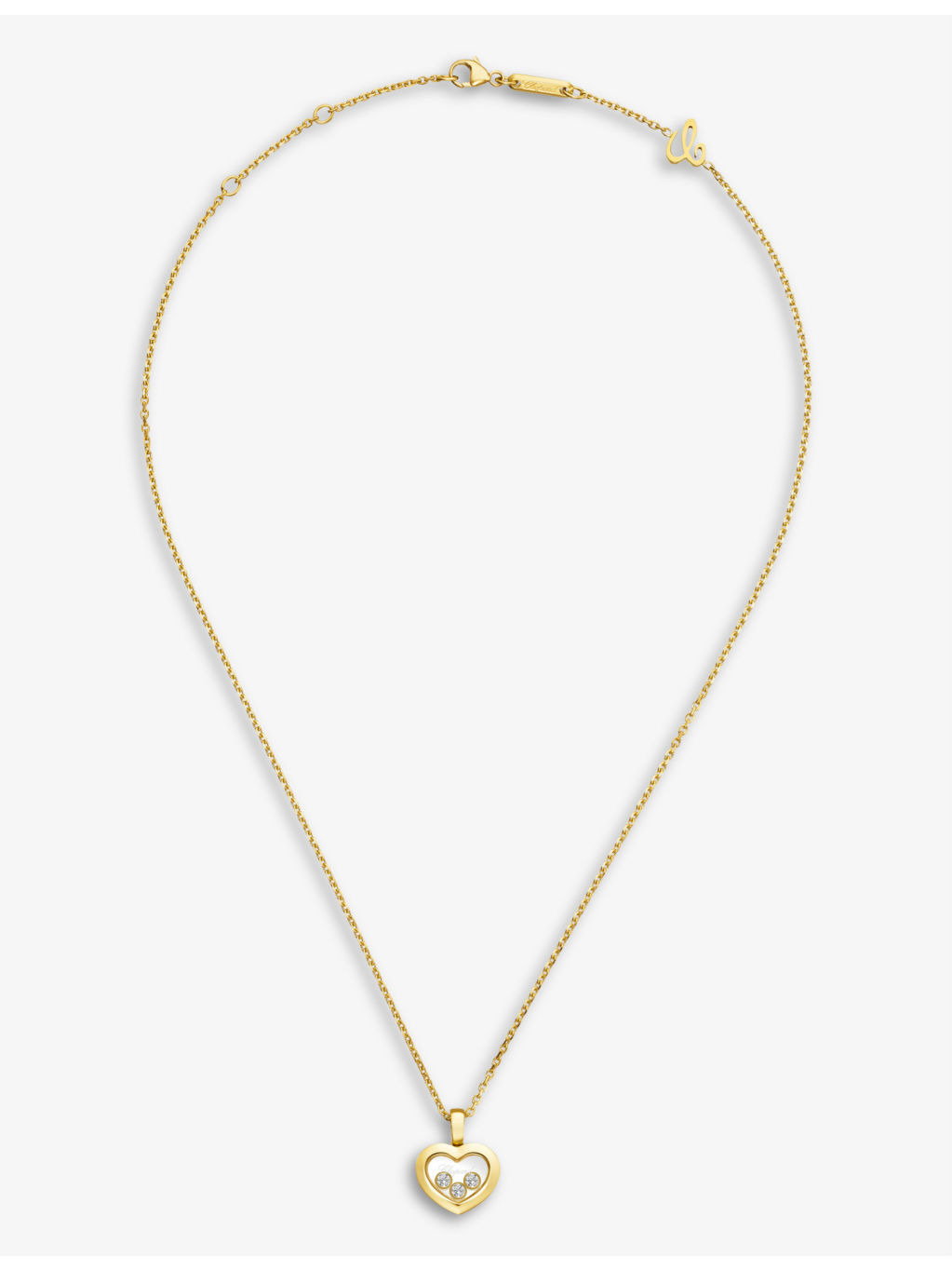 Happy Diamonds 18ct yellow-gold and 0.15ct diamond pendant necklace - 2
