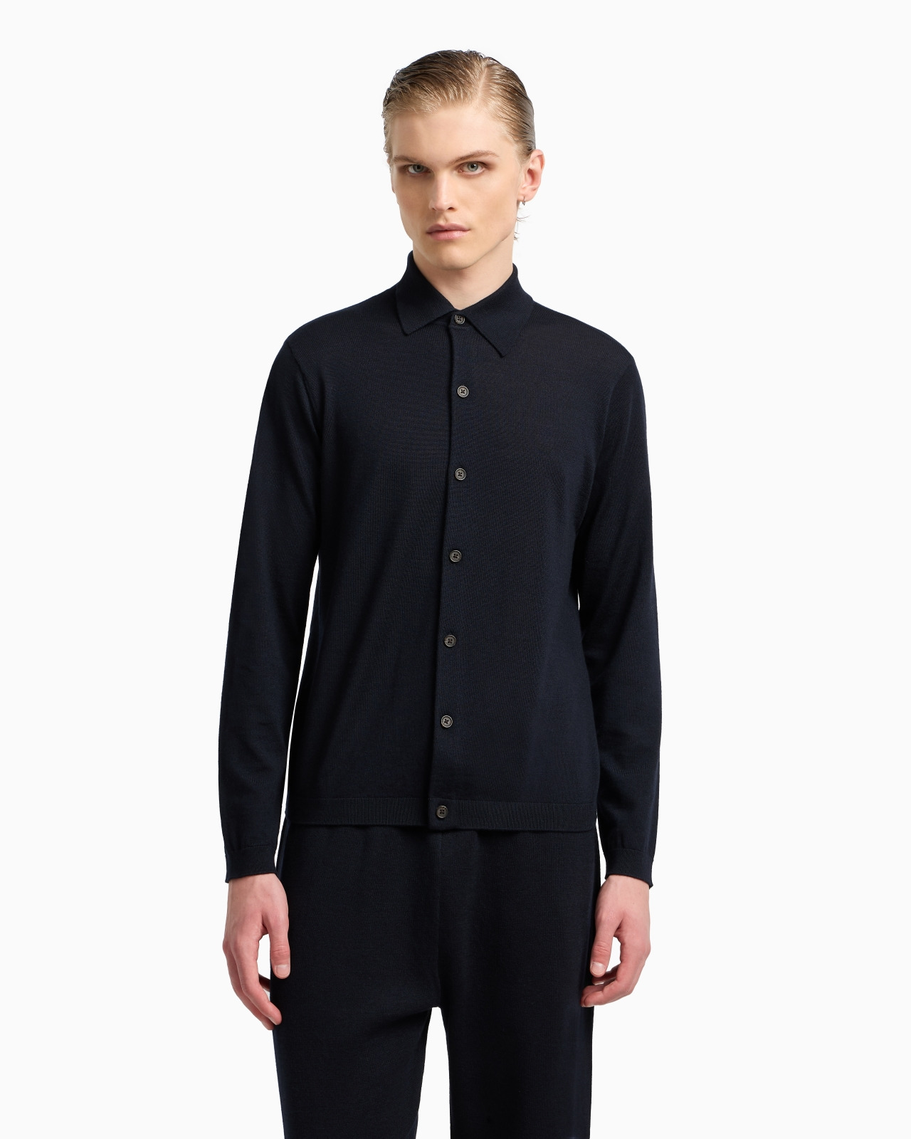 TRAVEL ESSENTIALS PLAIN-KNIT VIRGIN-WOOL CARDIGAN - 4