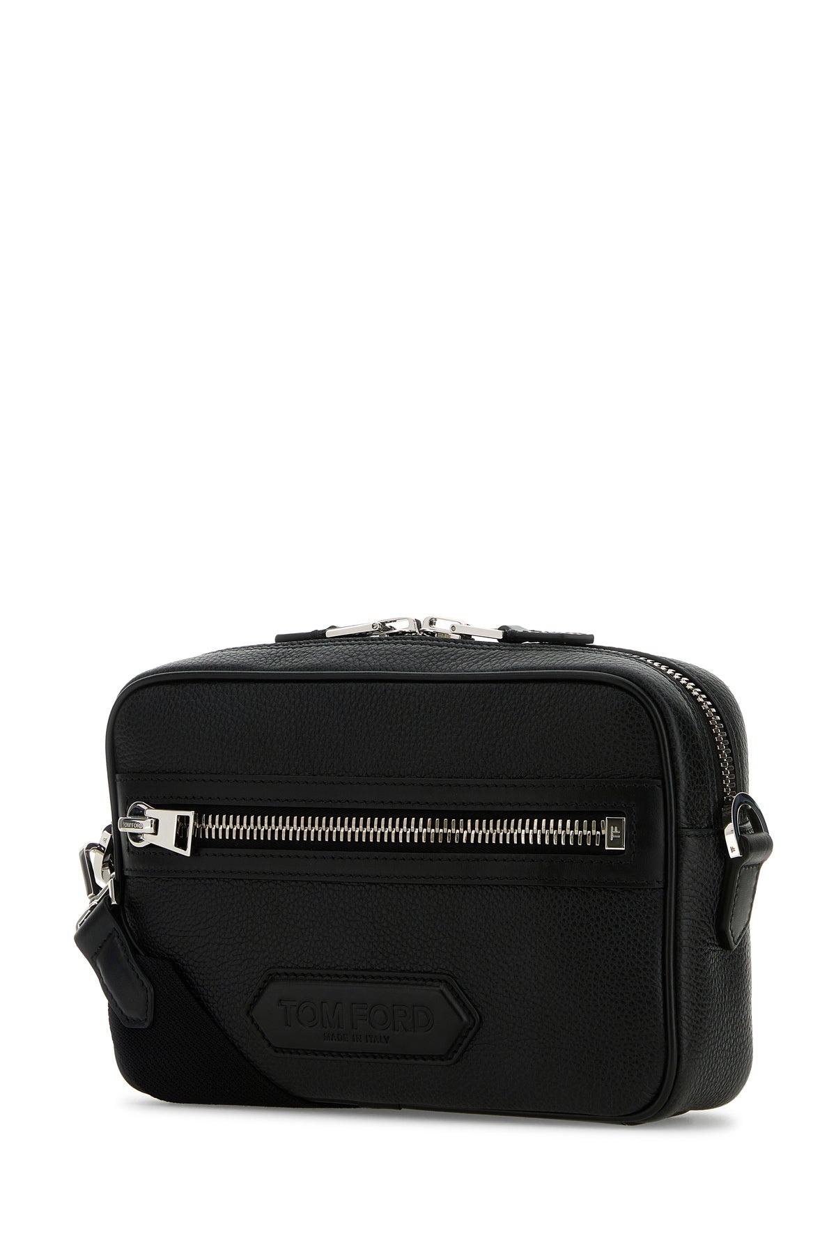 Black leather small Messenger crossbody bag - 2