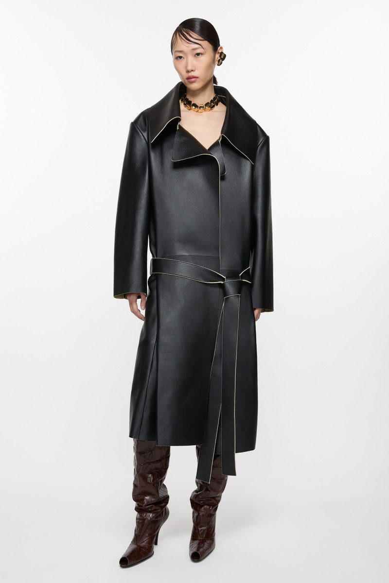 Acne Studios Leather boots open toe - Chocolate brown outlook