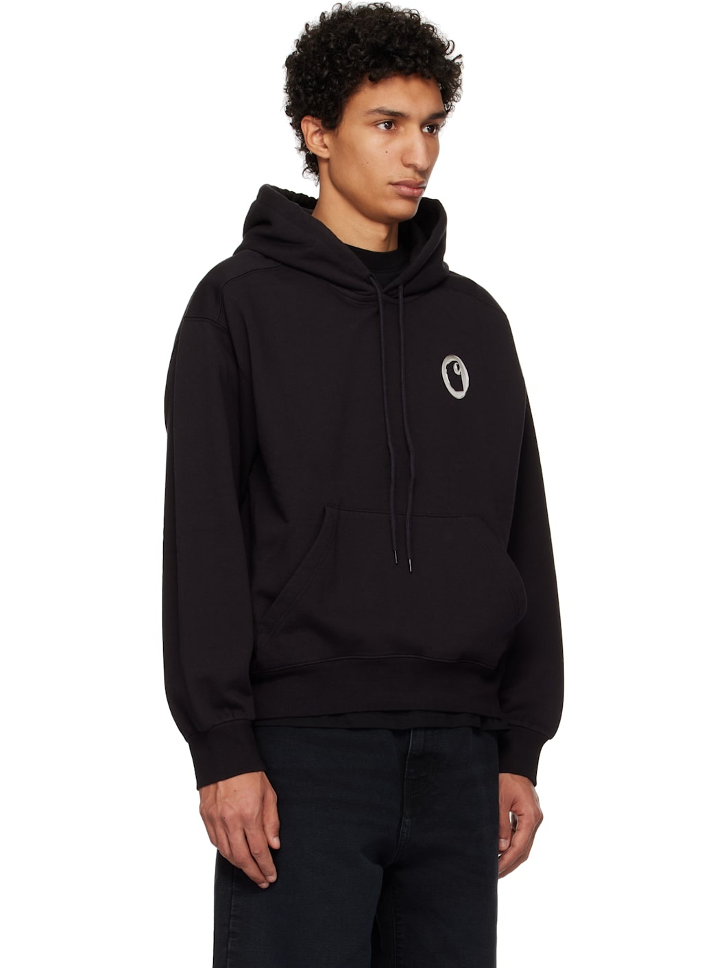 Black Charm Link Hoodie - 2
