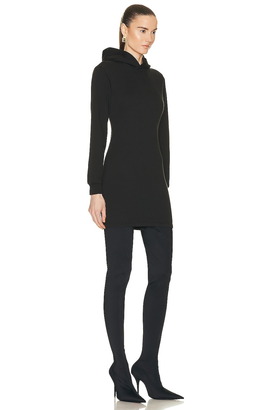 BALENCIAGA Fitted Hoodie Dress REVERSIBLE