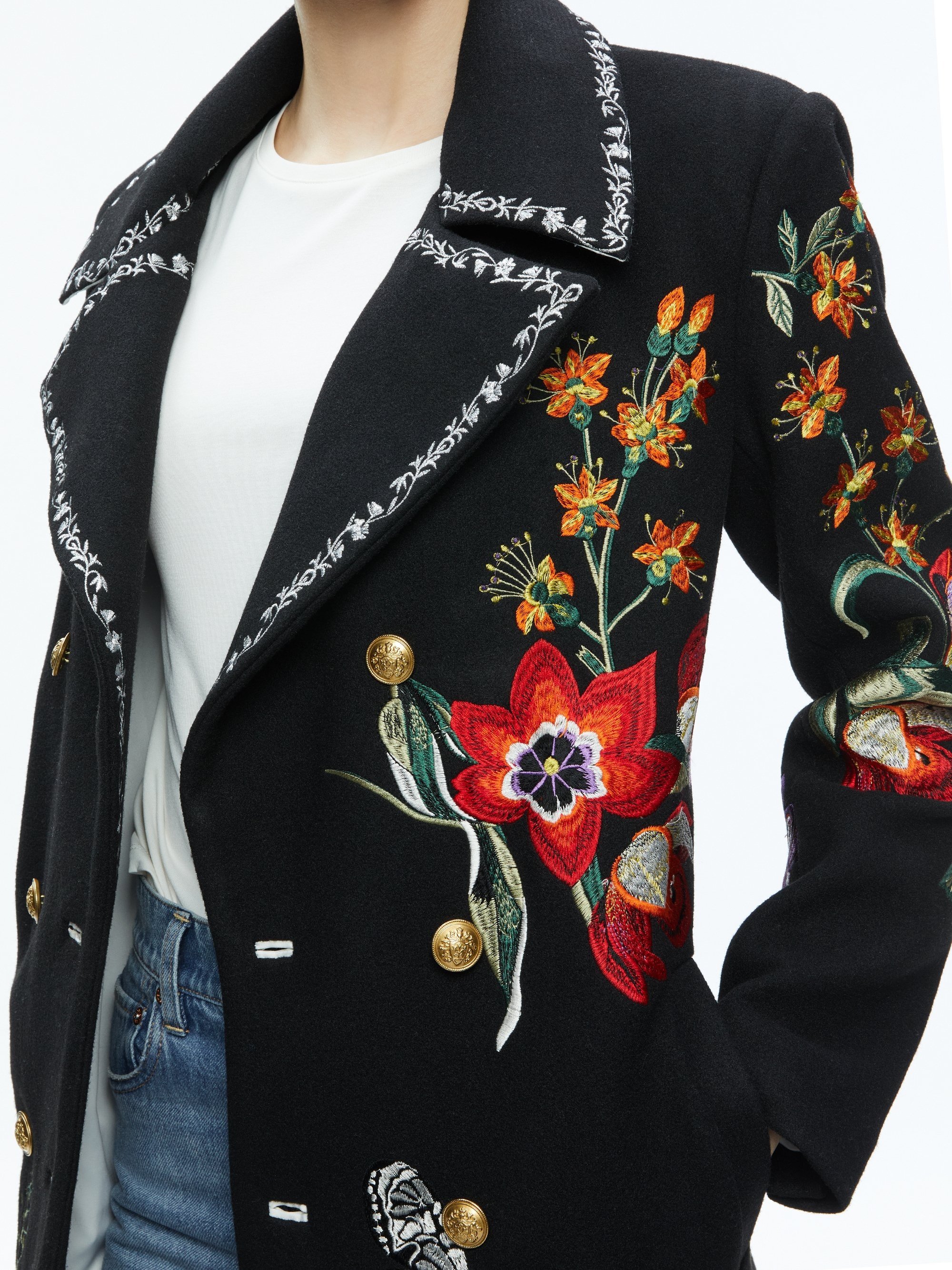 NICHOLAS EMBROIDERED OVERSIZED COAT - 5