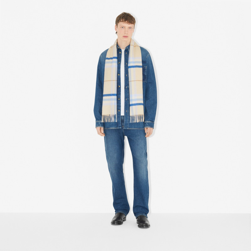 Exaggerated Check Cashmere Scarf 6