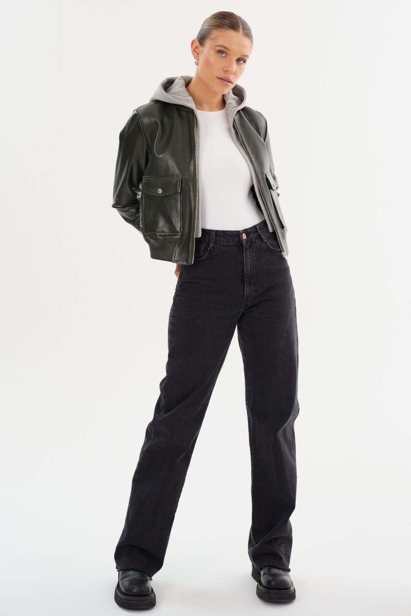 CANDACE | Leather Bomber Jacket 6