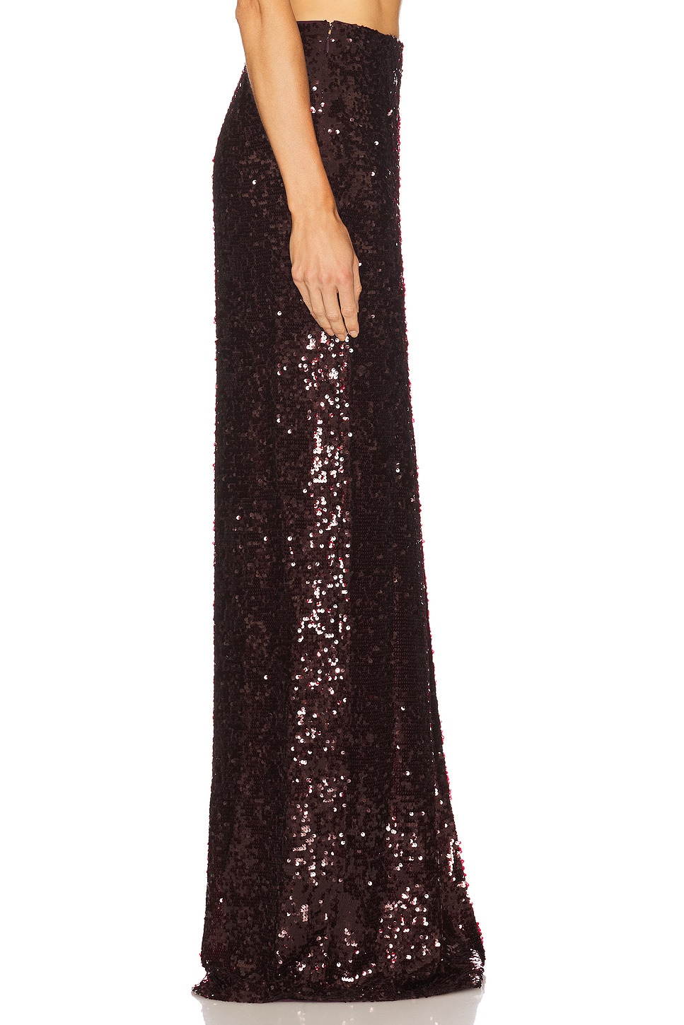 Sequin High Waist Slit Maxi Skirt - 2