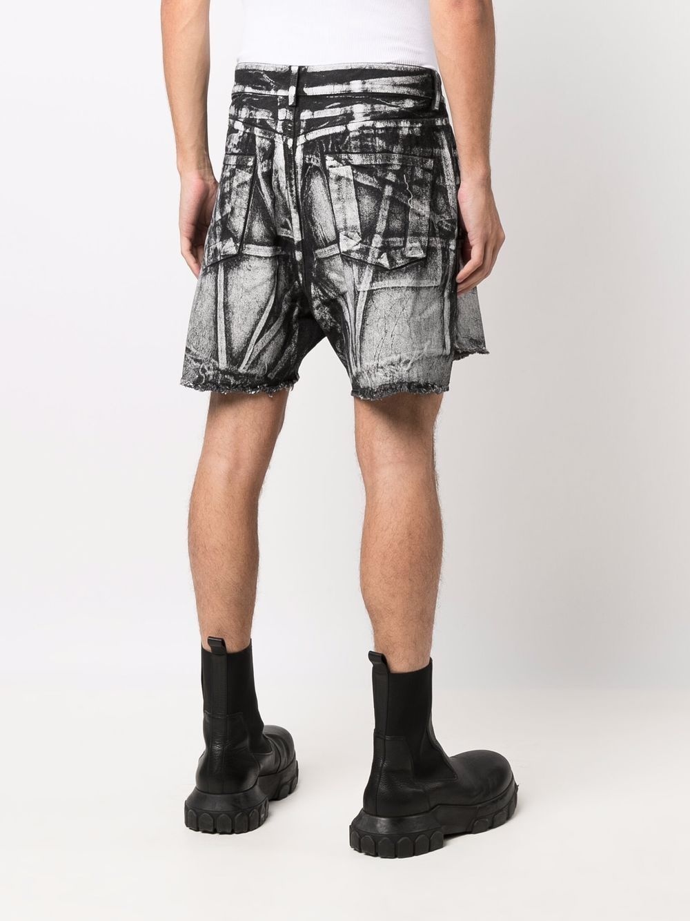 trucker cut-off shorts - 4