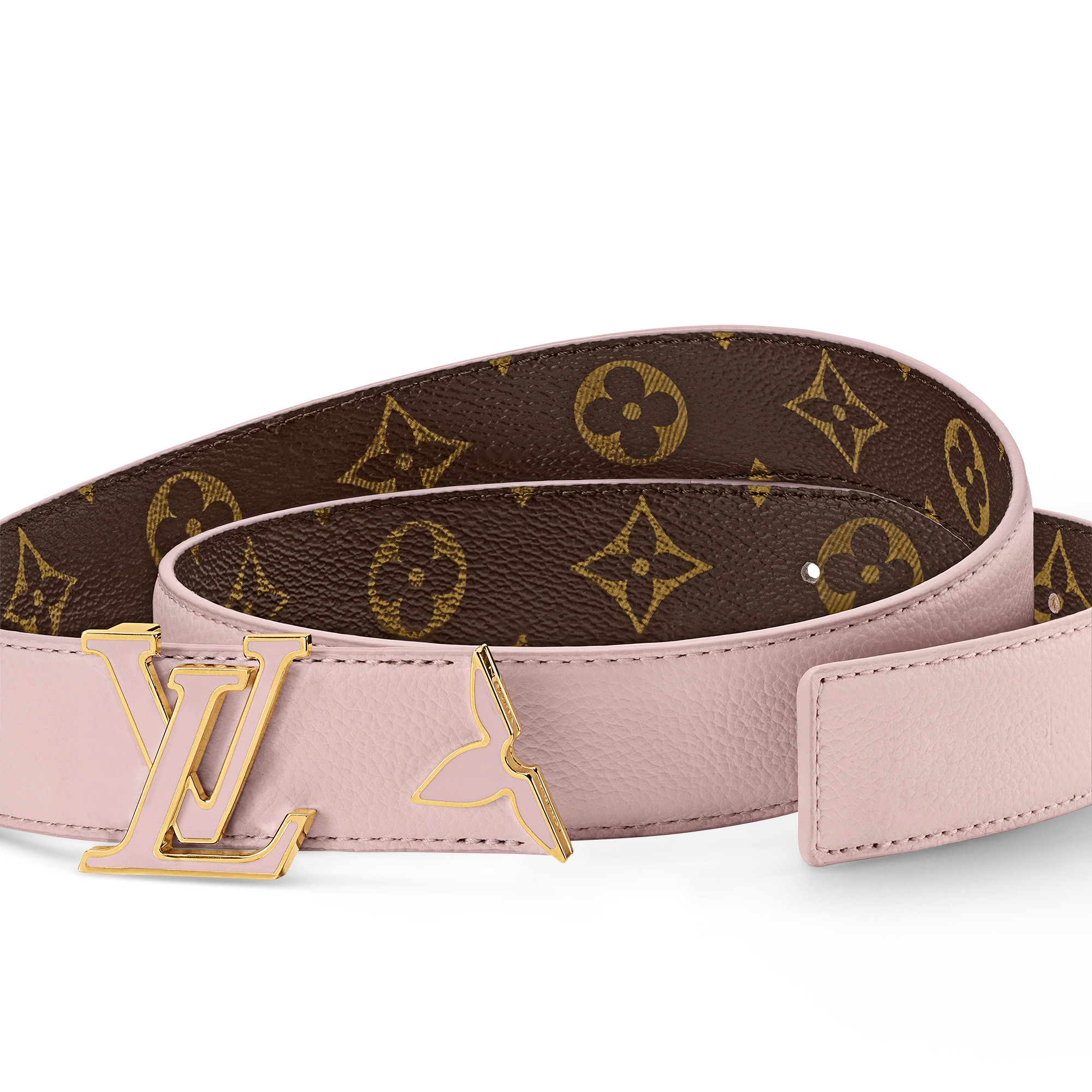 Pretty LV Enamel 30mm Reversible Belt - 3