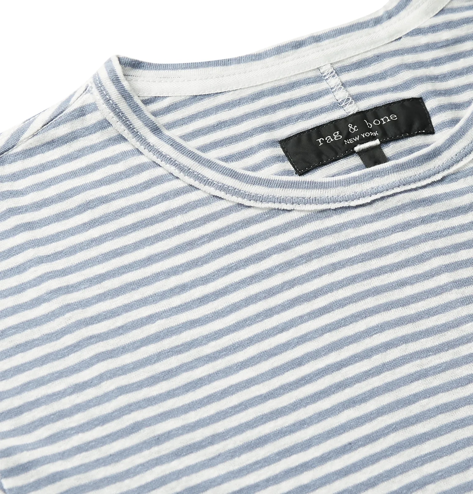 Classic Air Striped Linen-Blend T-Shirt - 5