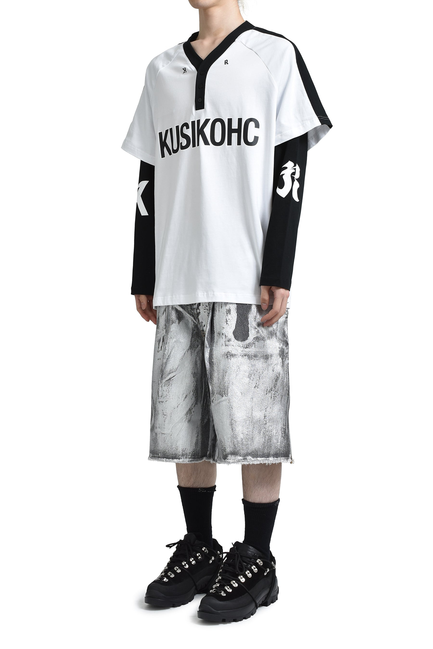 BASEBALL LONGSLEEVE POLO / WHT - 4