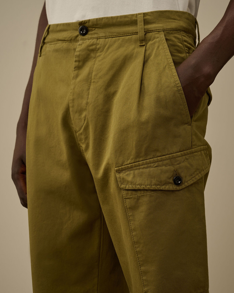 Cotton Gabardine Loose Cargo Pants 5