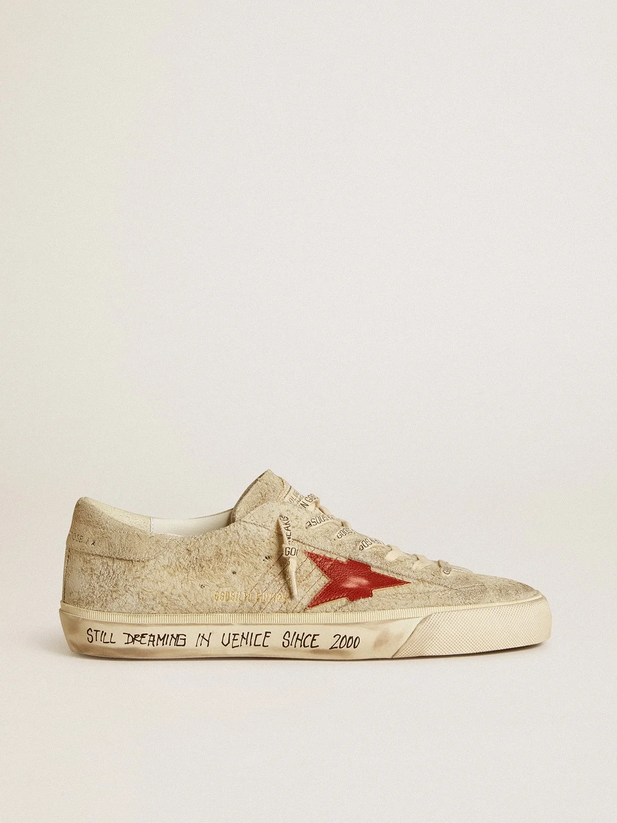 Super-Star LTD in gray suede with red leather star - 1