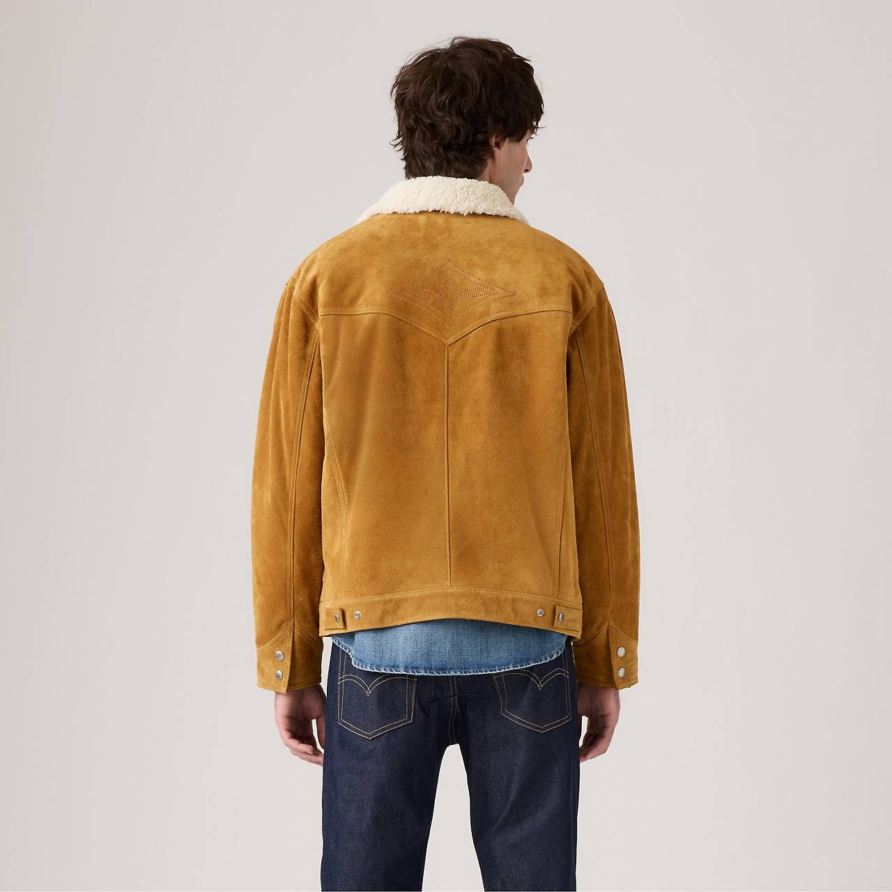 WESTERN SUEDE SHERPA TUCKER JACKET - 4