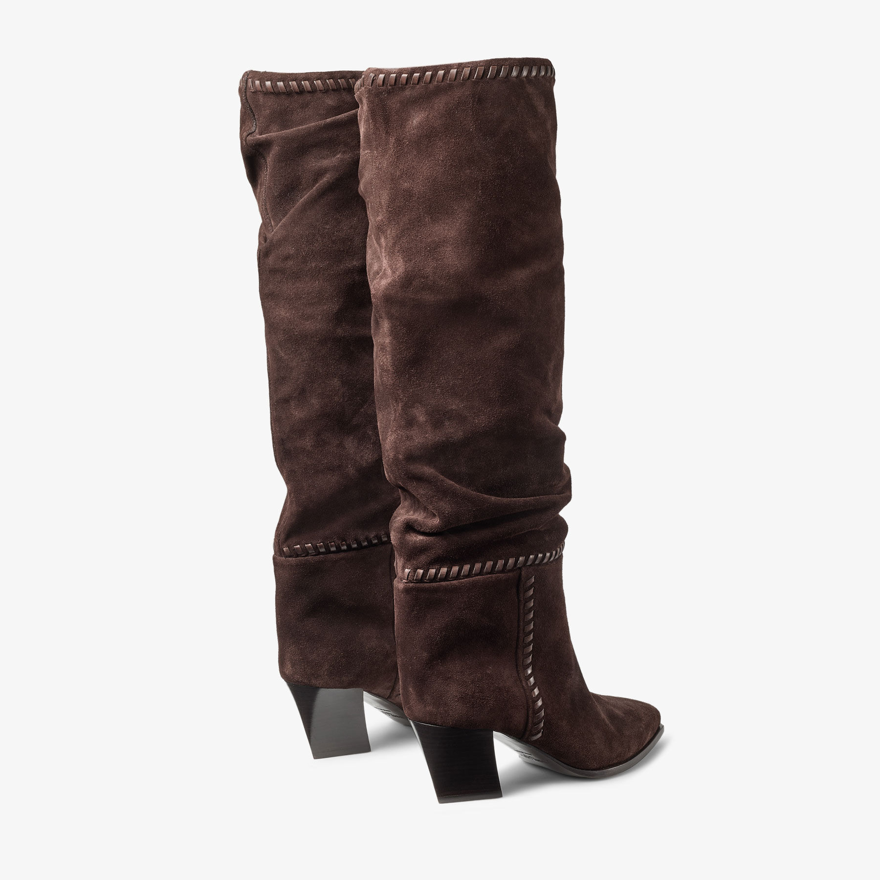 Hart Stitch Knee Boot 60
Chocolate Suede Knee High Boots - 5