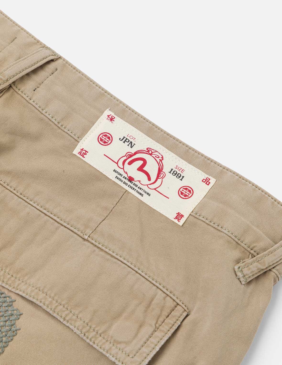 Totem Seagull Embroidery Straight Fit Cargo Pants - 4