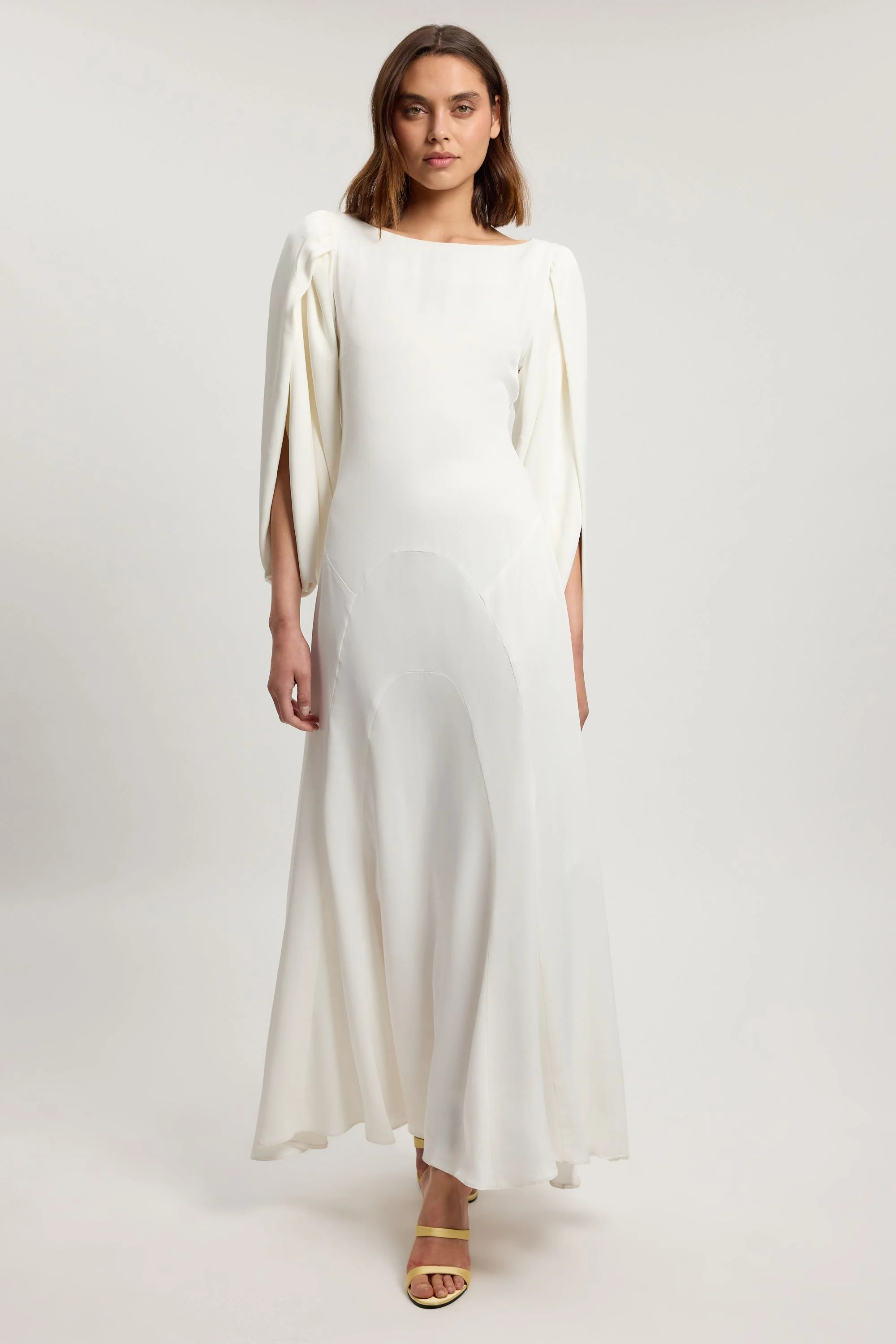 Satin Viscose Soft Midi Dress - 1