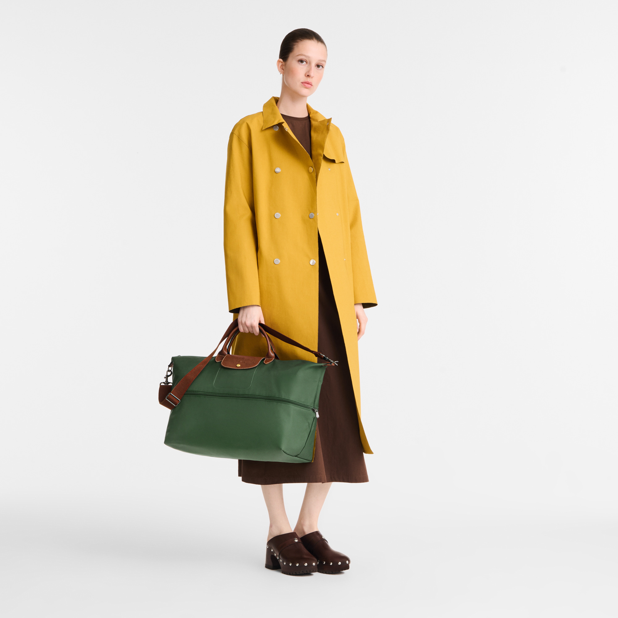 Le Pliage Original Travel bag expandable British Green - Recycled canvas - 3