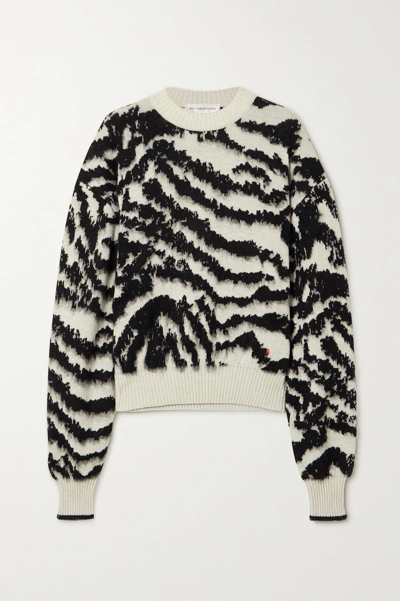 Brushed cotton-blend sweater - 1