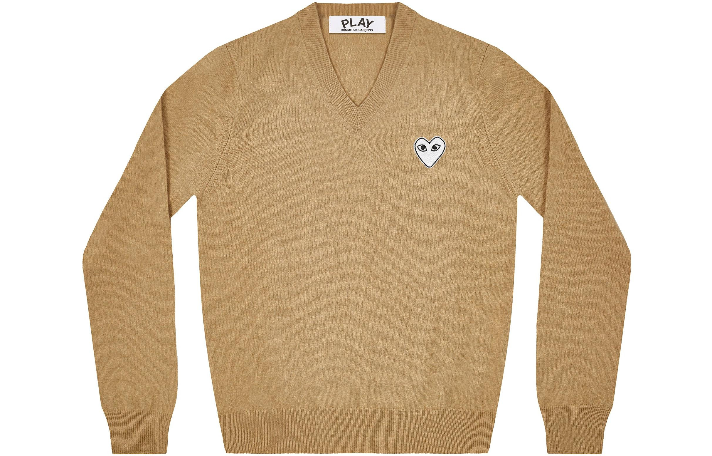 (WMNS) COMME des GARCONS PLAY V-Neck Pullover White Emblem 'Camel' AZ-N063-051-2 - 2