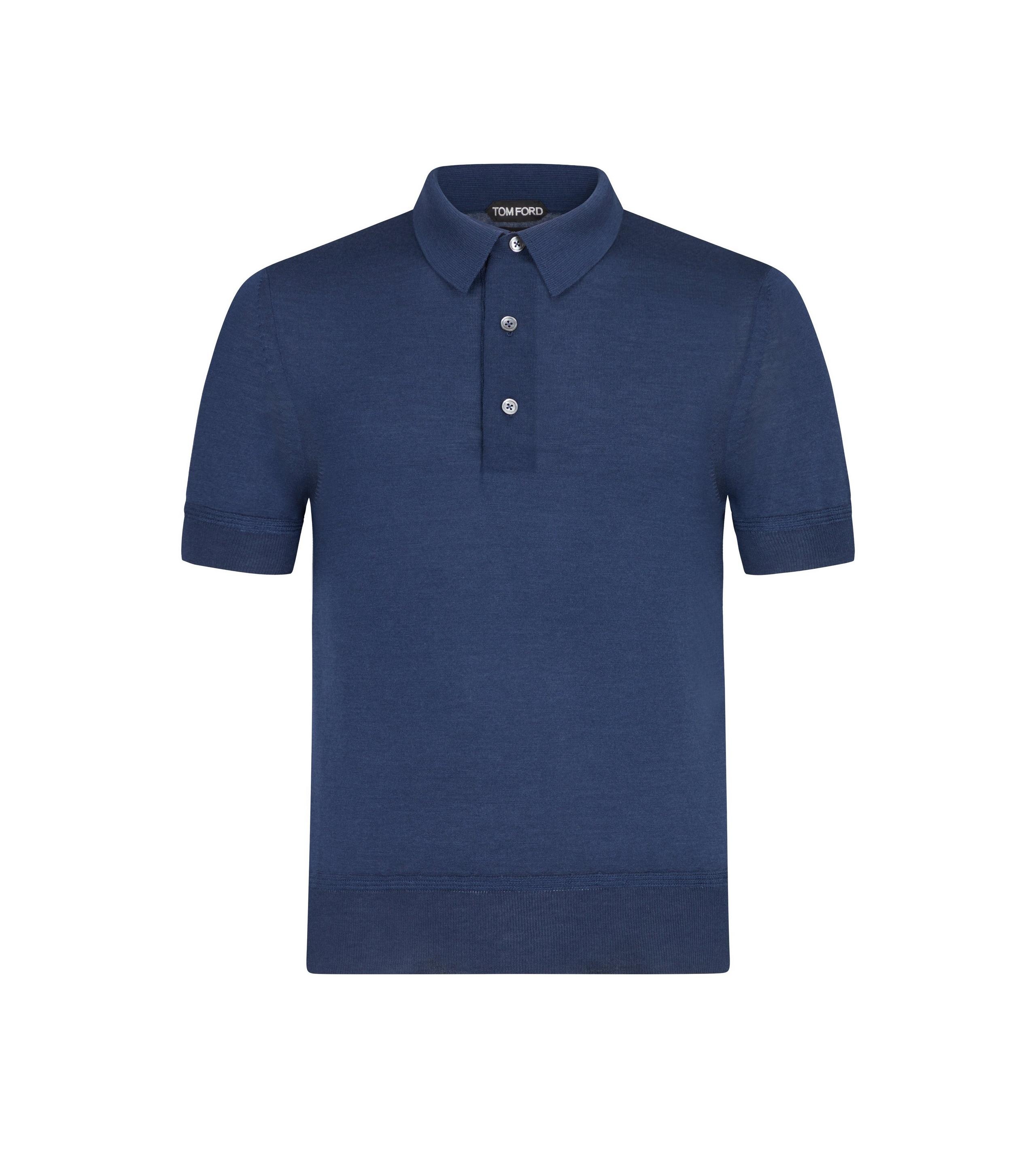 FINE GAUGE CASHMERE SILK POLO - 1