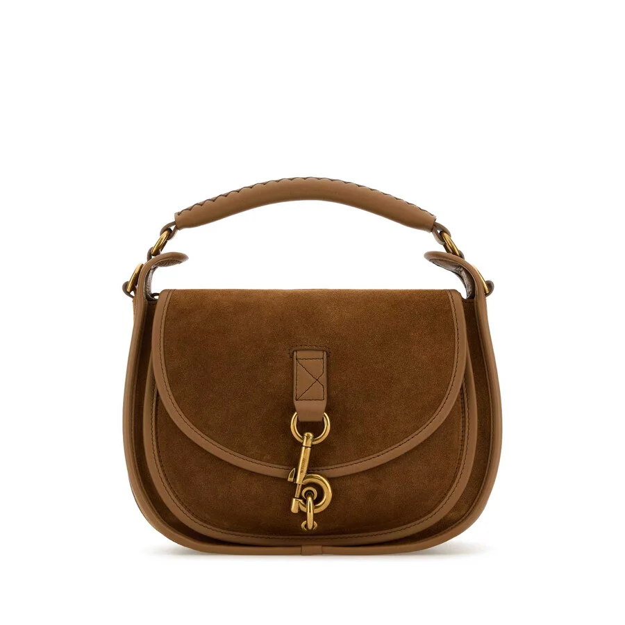 Burberry Brown Suede Handbag - 1