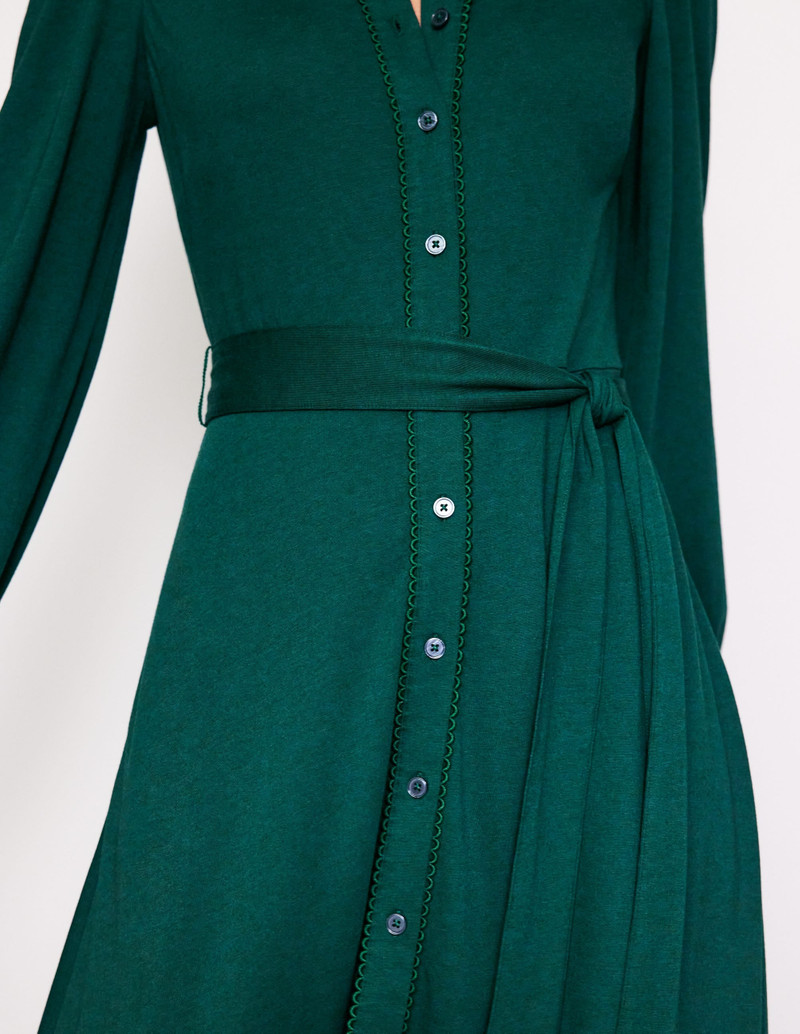 Rowena Trim Jersey Shirt Dress-Glade 4