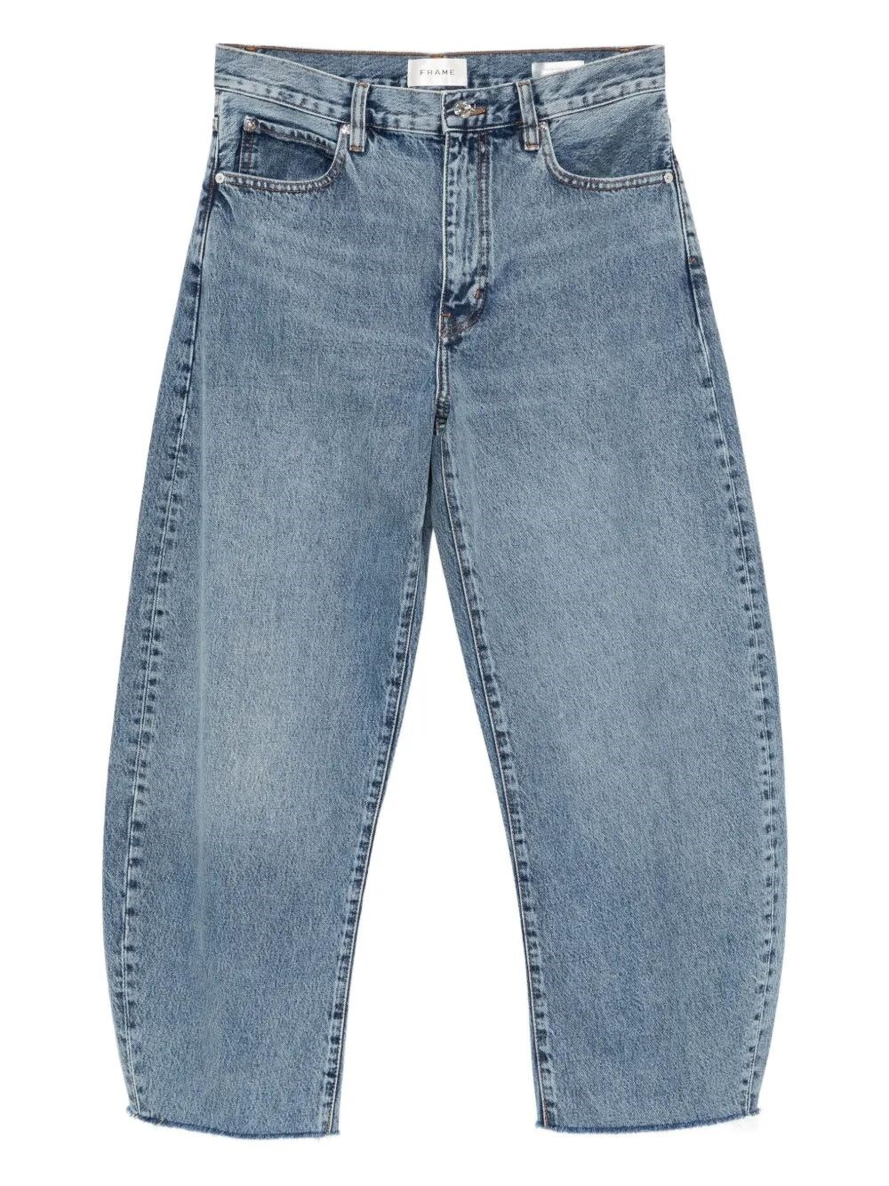 Introducing 'THE BUBBLE CROP' HIGH RISE JEANS by FRAME, a quintessential piece in the denim category - 1