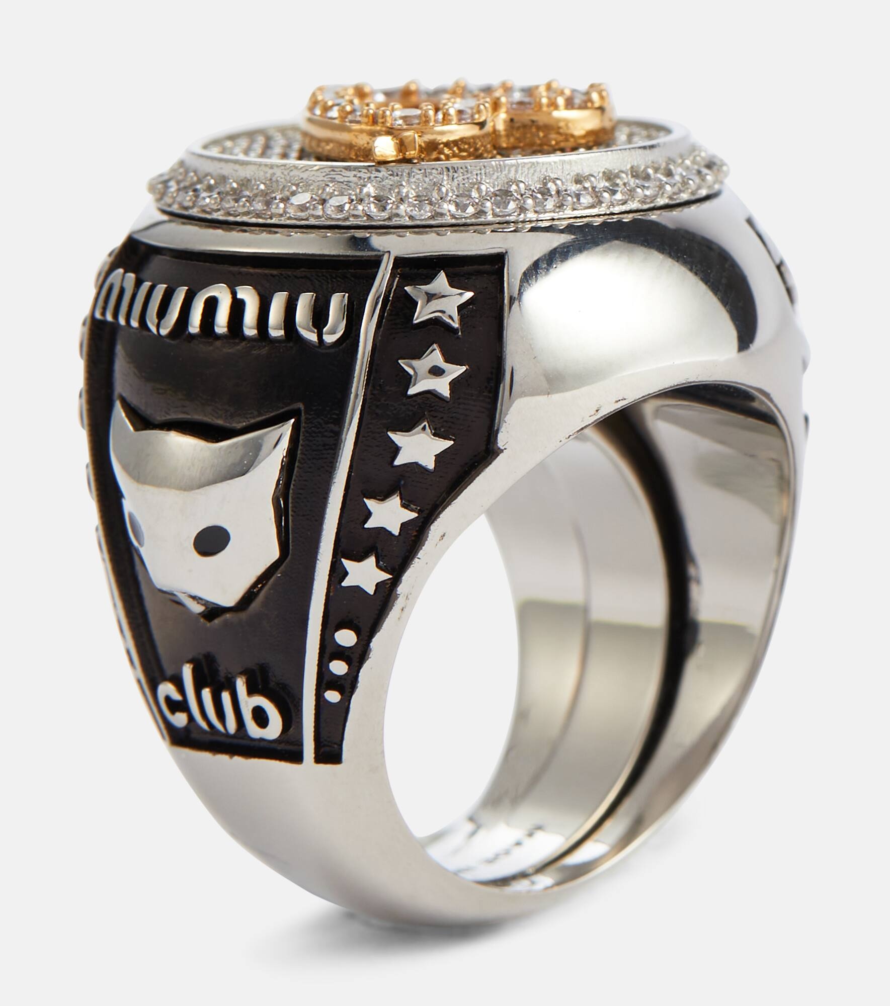 Crystal-embellished ring - 5