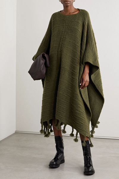 The Row Follain fringed merino wool-blend poncho outlook