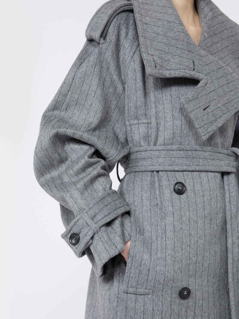 AROLD1234 Pinstriped trench coat in pure wool - RUNWAY 5