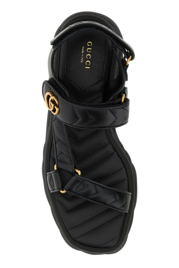 Gucci Women Double G Leather Sandals - 4