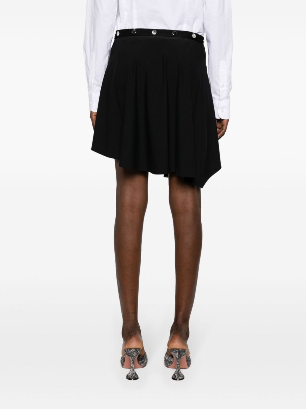 press-stud asymmetric miniskirt - 4