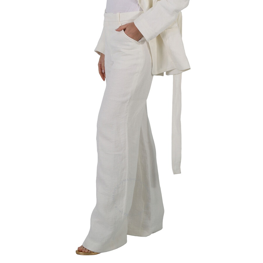 Chloe Ladies Iconic Milk Wide-Leg Pants, Brand Size 40 (US Size 8) - 4