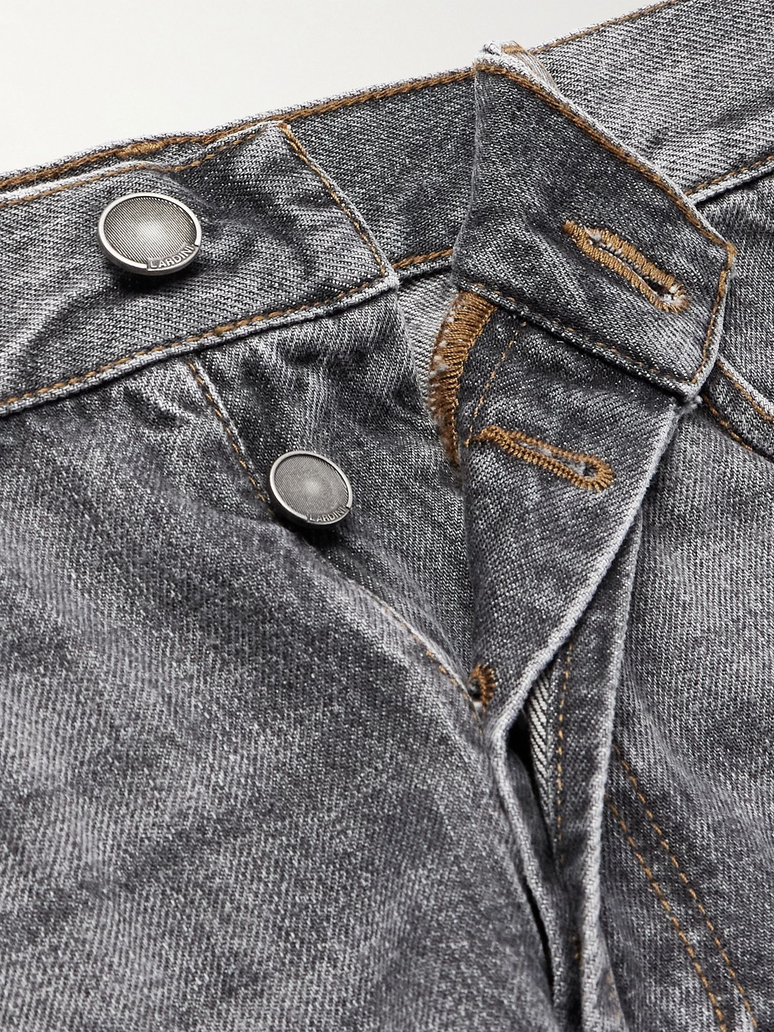 Slim-Fit Straight-Leg Jeans Gray - 6