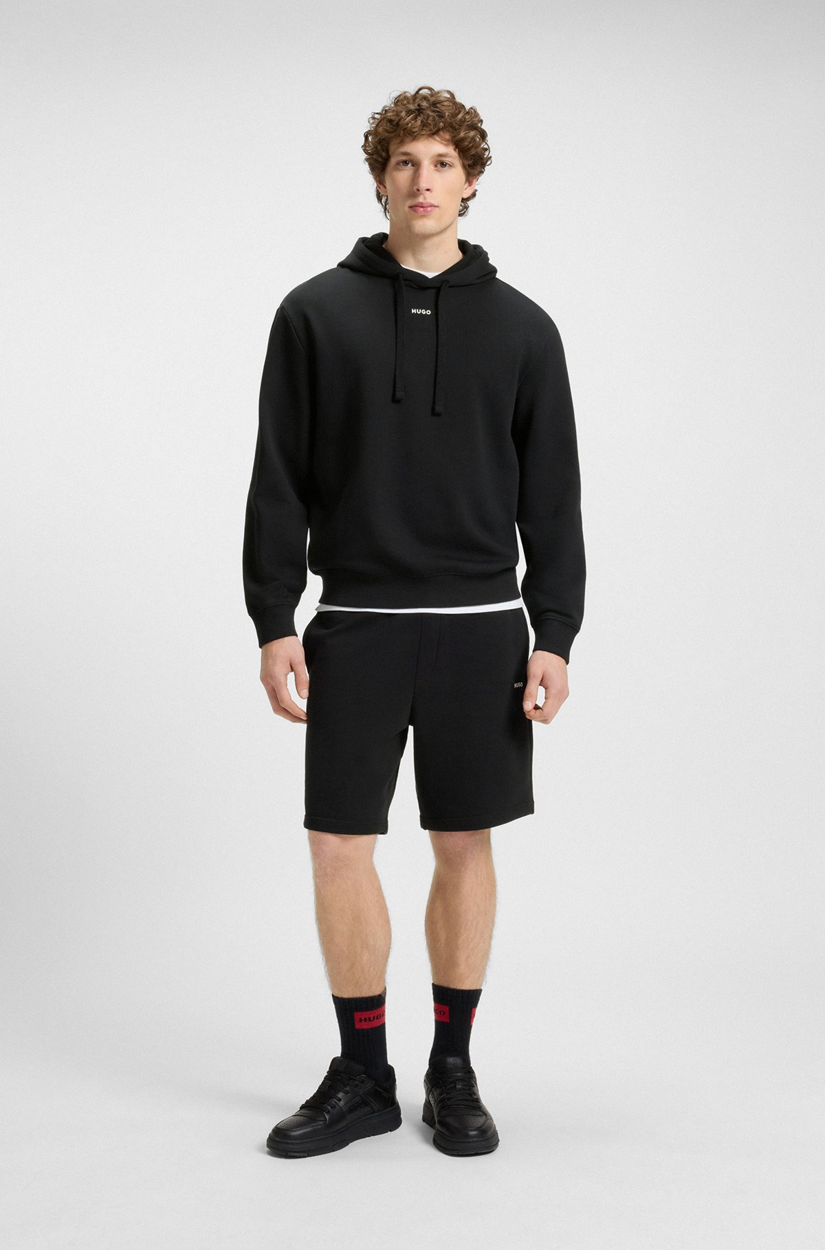 RELAXED-FIT SHORTS IN COTTON TERRY WITH LOGO PRINT - 4