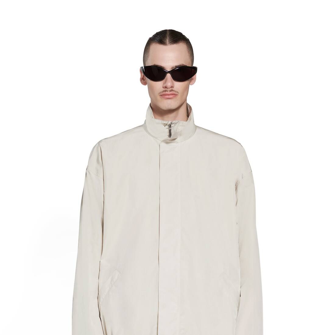 Minimal Tracksuit Jacket in Beige - 5