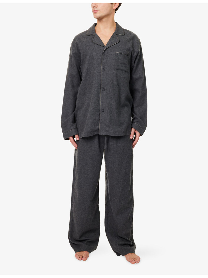SKIMS Patch-Pocket Flannel Cotton Pyjama Set outlook