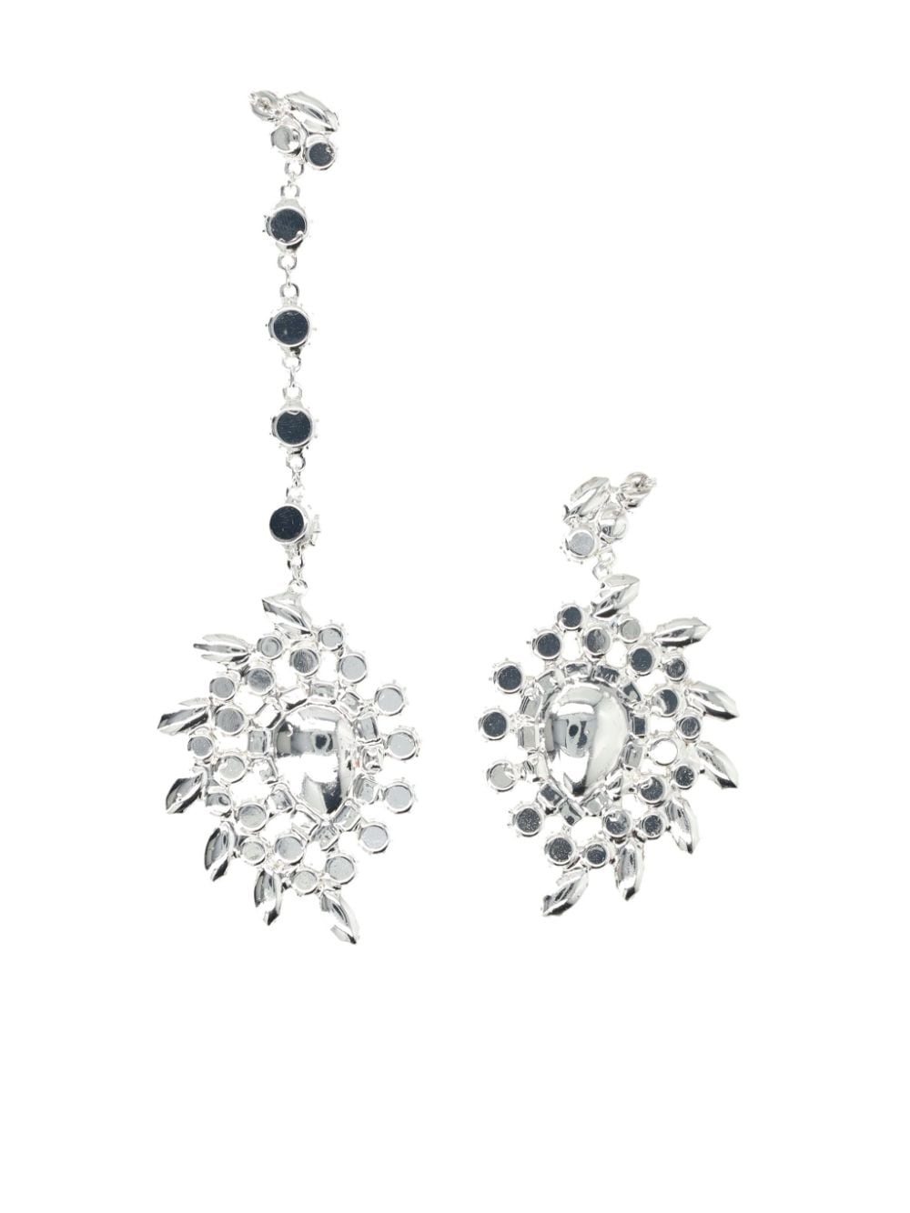 crystal-embellished pendant earrings - 2