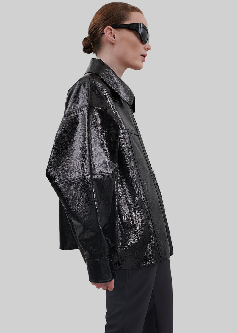 Arbor Crackled Faux Leather Jacket - Black 7