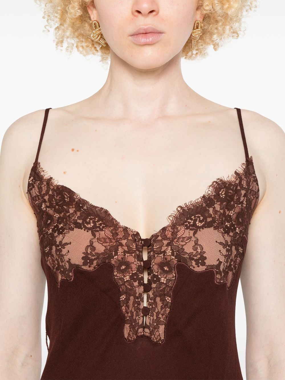 lace-embellished dress - 5