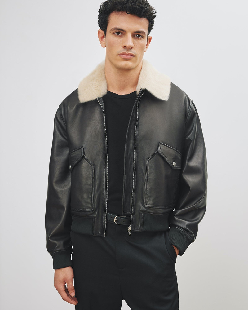 NILI LOTAN ELIAS LEATHER JACKET outlook
