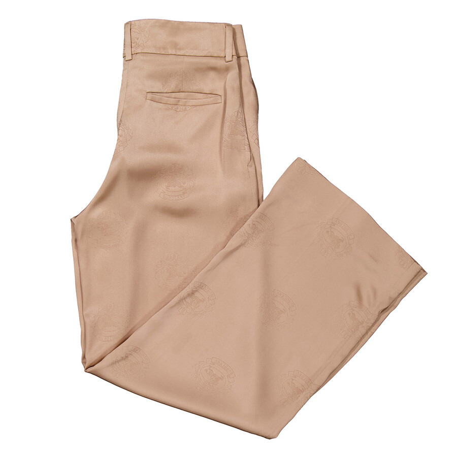 Burberry EKD Wide-Leg Silk Trousers - 7