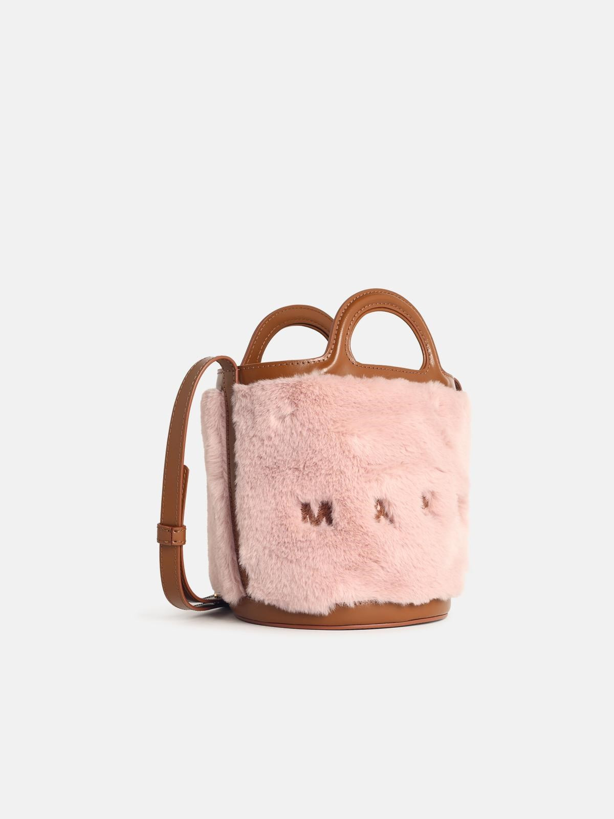 'TROPICALIA' TWO-TONE LEATHER BLEND BAG - 2