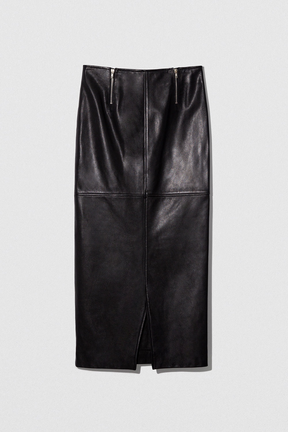 MILENA LONG SKIRT BLACK CALF NAPPA LEATHER - 5