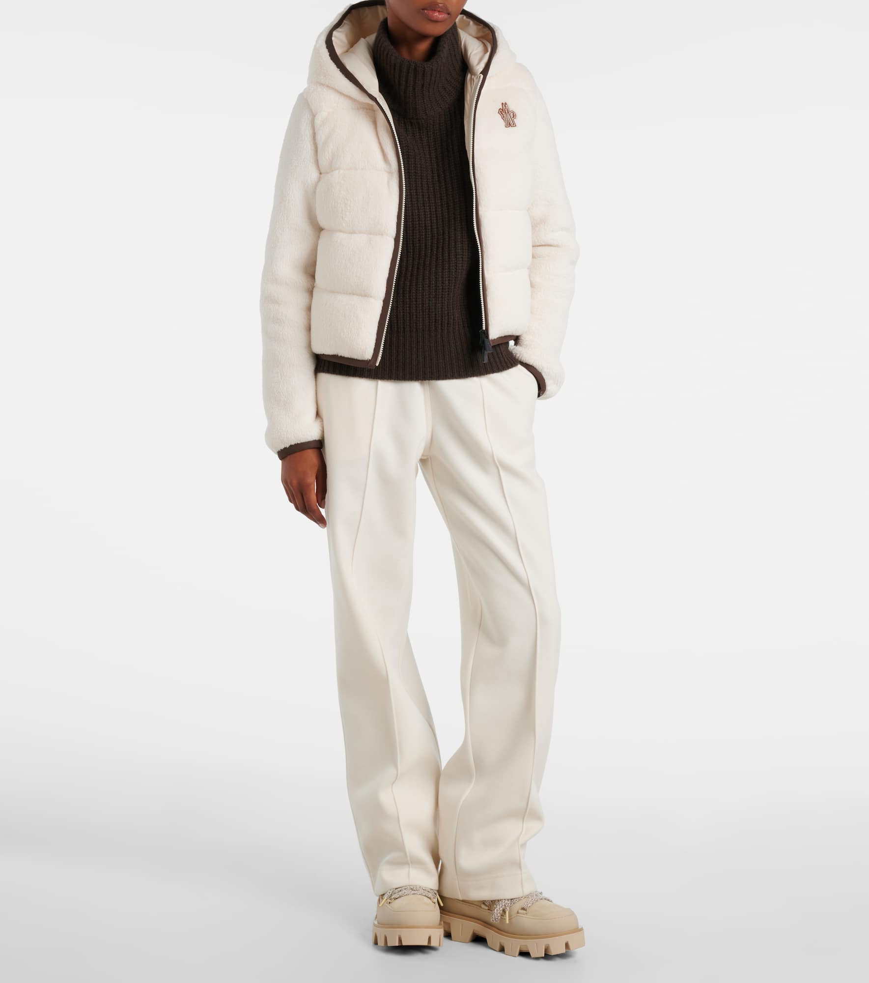 Hooded fleece down jacket - 2