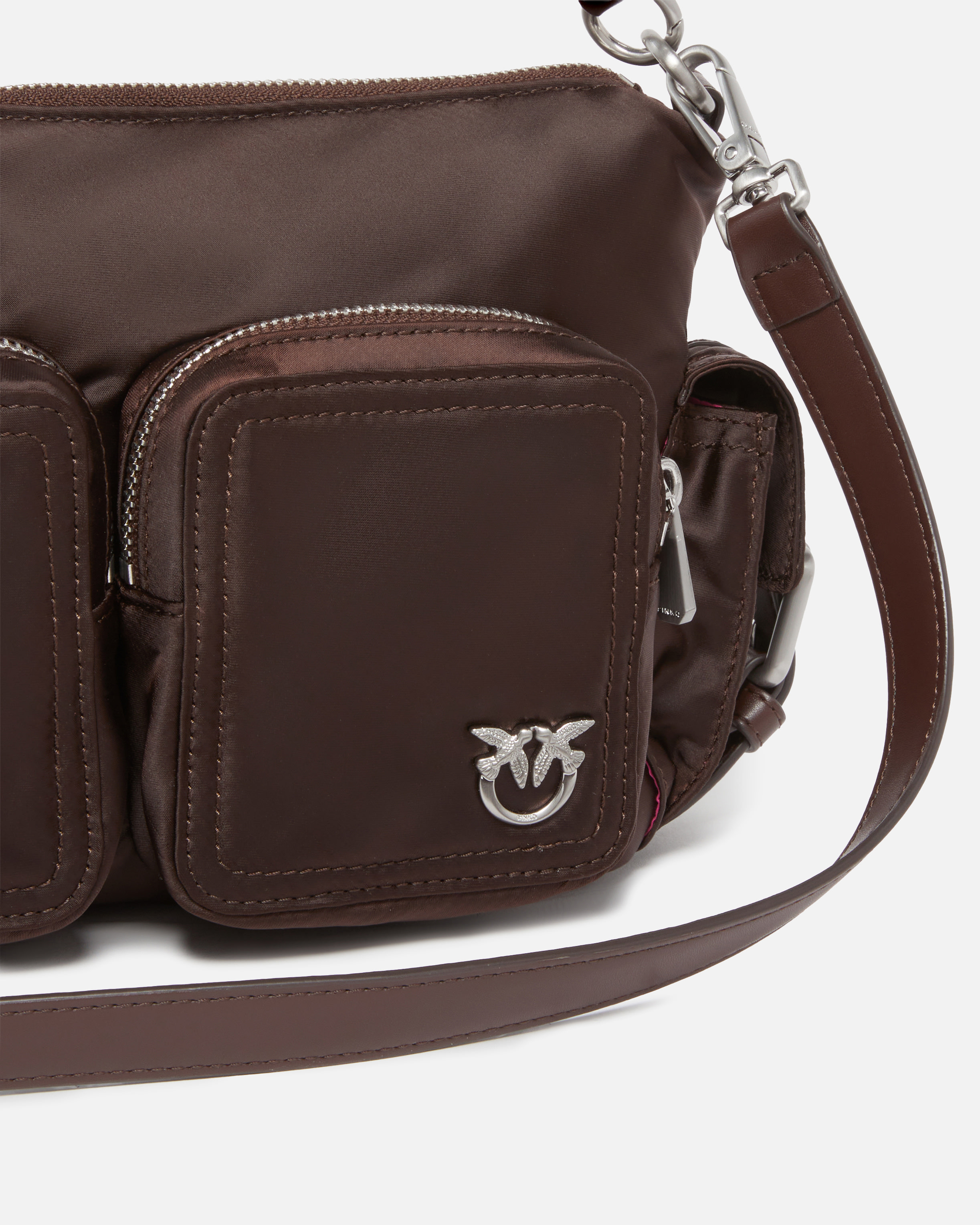 MEDIUM SATIN CAMERA BAG WITH LOVE BIRDS LOGO - 3