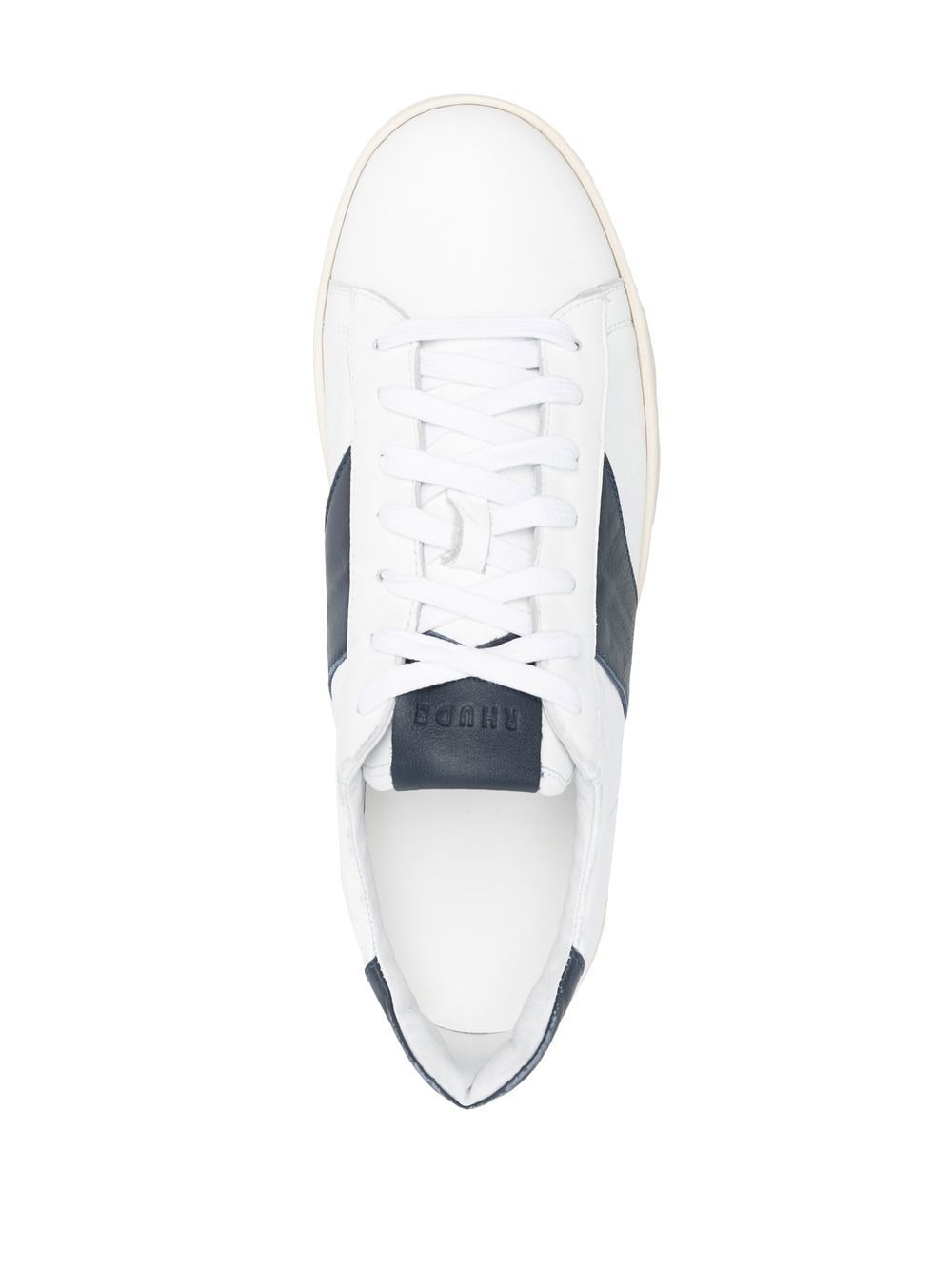 leather low-top sneakers - 4