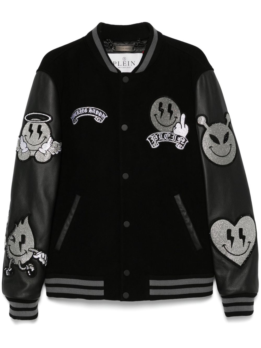 smile-motif jacket - 1