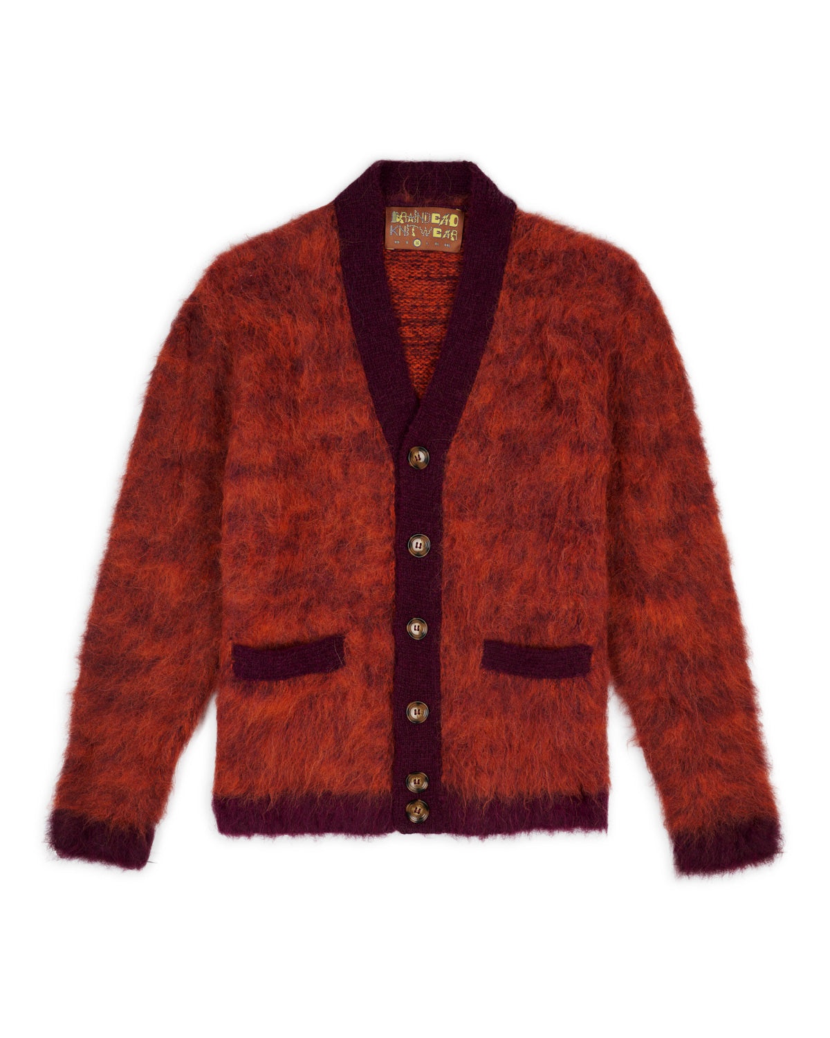Marled Alpaca Cardigan - Purple - 1